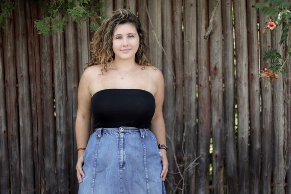 1970's Denim High Waisted Skirt