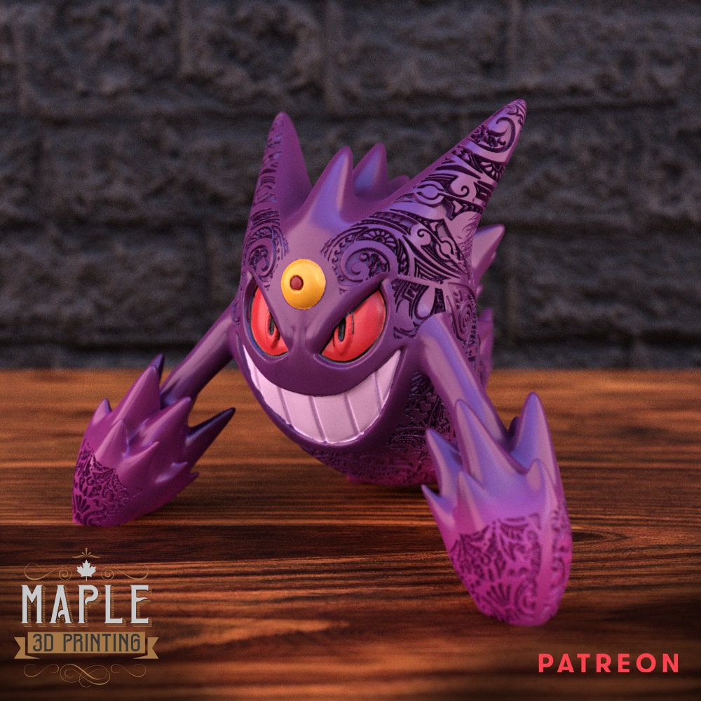 STL file gigantamax gengar pokemon 🐉・3D printable model to