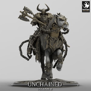 Unchained Horse – Mounted & Saddle versions (2 inches)-Group one-Rescale Miniatures