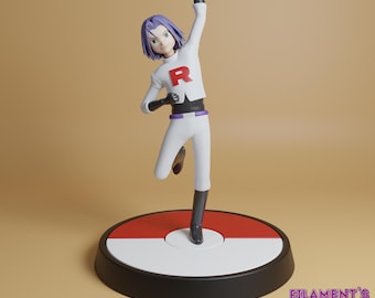 Team Rocket Figures - Detailed 4k Print, Easy Assembly, Perfect for Painting