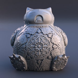 Snorlax Miniature Ornament | Desk Pet Gift | 4k Resolution Print | Sunlight Exposure | Various Filament Options
