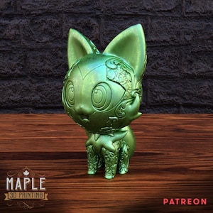 Colorful Sprigatito-Fennekin Figure - Charming Desk Decor or Gift Idea in 4k Resolution - Ornamental or Regular Design