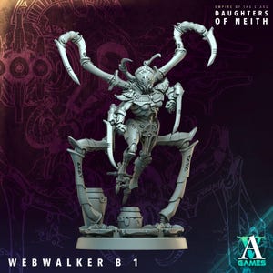 Webwalker  - 32mm base - 6B poses- Empire of the Stars - Daughters of Neith- Archvillain Games