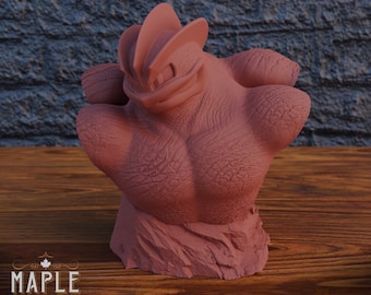 Handgefertigte Machamp Büste - 3D Druck in hoher Auflösung - Perfektes Geschenk oder Schreibtischdekoration - Verschiedene Farboptionen verfügbar - Schneller Versand -