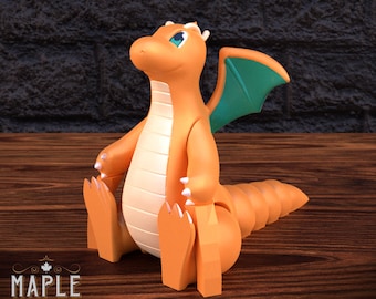 Lebendig Gedruckte Artikulierende Dragonit Miniatur | Perfekte Schreibtisch Dekoration oder Geschenk | Hochwertige 4k Auflösung |