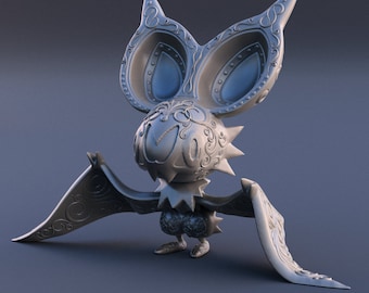 3D Noibat Filament Figur | Benutzerdefinierte Farbdruck | 4k Auflösung | Perfektes Geschenk oder Schreibtisch Dekoration | Schneller Versand