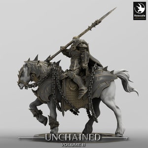 Unchained Horse – Mounted & Saddle versions (2 inches)-Group two-Rescale Miniatures