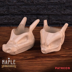 Ultimate Charizard-Mewtwo-Venusaur-Blastoise-Charameleon Skull Planter - Custom Filament Color Options - High Resolution Print -