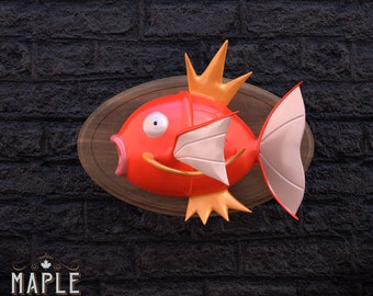 Customizable 4k Wall Mounted Magikarp with Optional Back Board - Printed in Your Chosen Filament