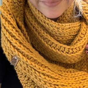 Mustard Infinity scarf, Chunky Infinity Scarf, Infinity scarf women, mens infinity scarf