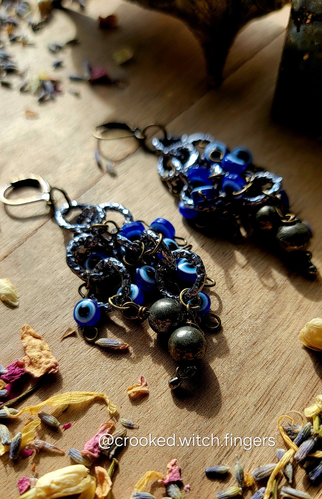 Maya Sterling Silver Pyrite Dangle Earrings main image 1