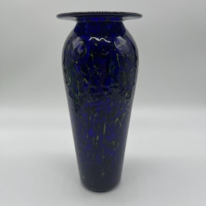Vintage Signed Art Glass Vase, Hand-Blown Glass Vase, MCM Glass Vase, Glass Collector, Signed Glass Vase, Art Glass Collector, Home Decor