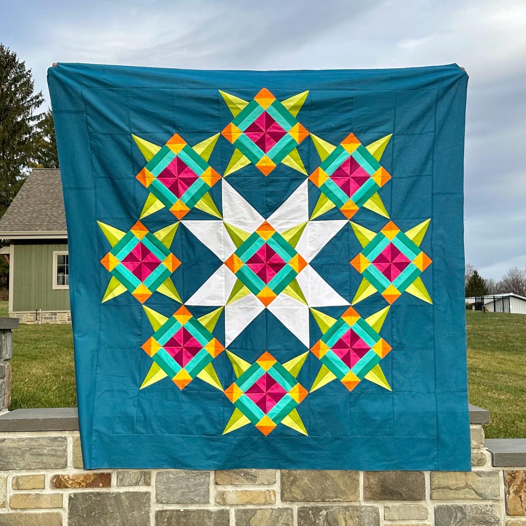 Moonage Daydream Throw Size PDF Quilt Pattern Download - Etsy Australia