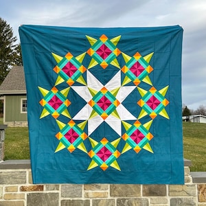 Moonage Daydream Throw Size PDF Quilt Pattern Download - Etsy Australia