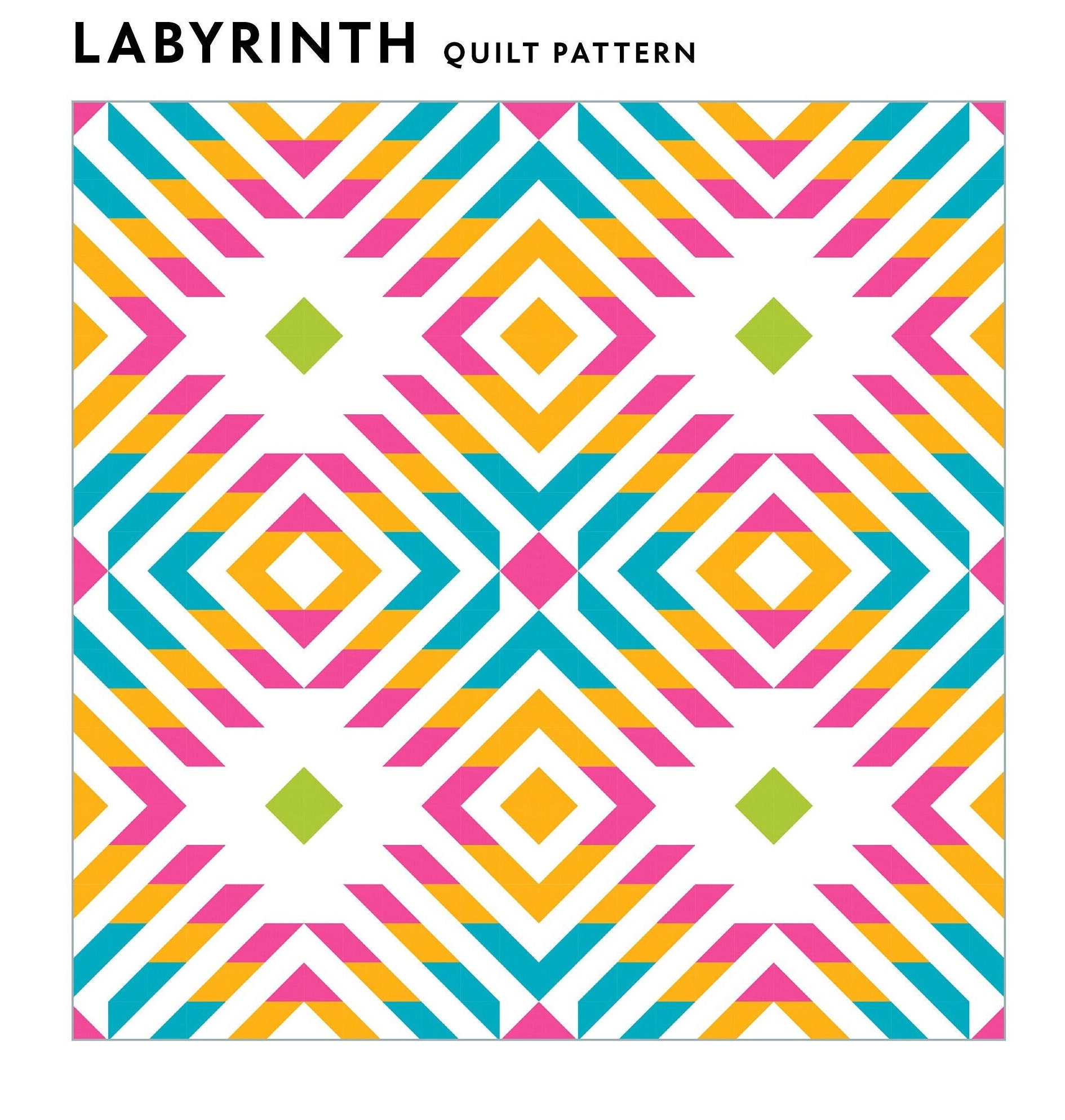 Labyrinth - PDF Quilt Pattern Download - Baby, Toddler, Throw & Bed ...