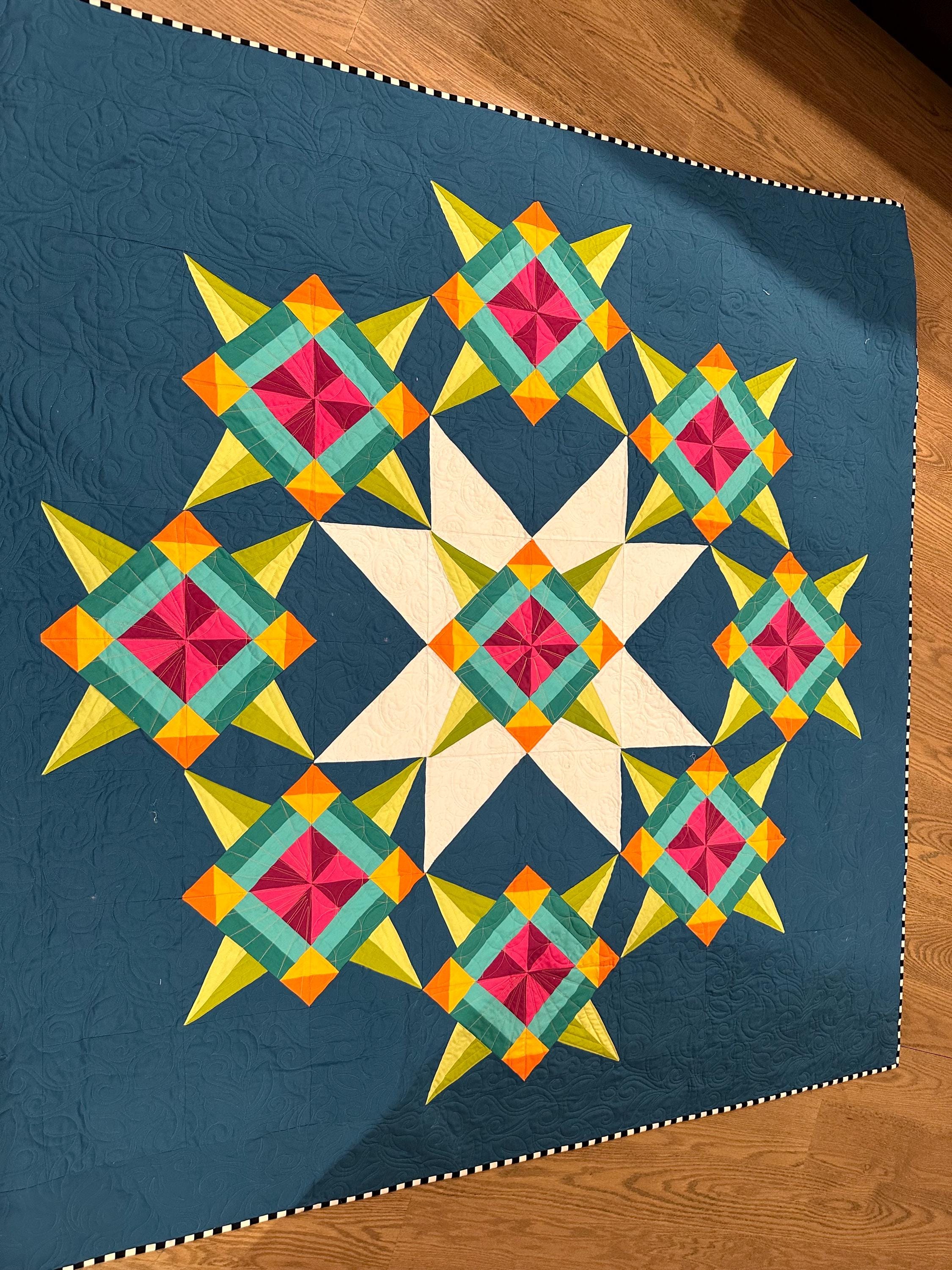 Moonage Daydream Throw Size PDF Quilt Pattern Download - Etsy