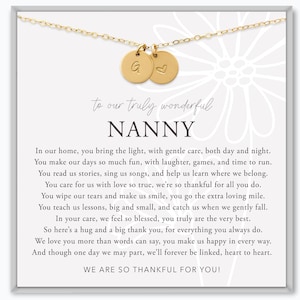 Nanny Gift Necklace, Nanny Thank You, Nanny Goodbye Gift, Babysitter Appreciation, Au Pair Birthday Gift, Host Family Going Away Gift