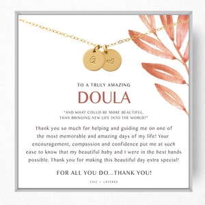 Doula Gift Necklace • Doula Appreciation Gift • Midwife Gift • Caregiver Gift • Thank You Gift for Doula