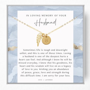 Loss of Husband Gift Necklace • Husband Memorial Gift • Sympathy Gift • Grief Gift • Loss Keepsake • Meaningful Gift for Wife
