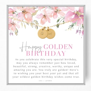Golden Birthday Gift Necklace • Happy Golden Birthday • Personalized Birthday Gift • Meaningful Birthday Gift for Her • Custom Birthday Gift