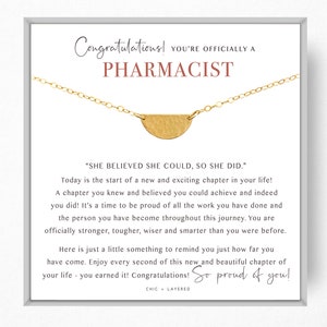Collar de regalo de graduación de farmacéutico • Regalo de doctor en farmacia • Graduado de la clase de 2022 • Graduado de PharmD • Nuevo regalo de farmacéutico