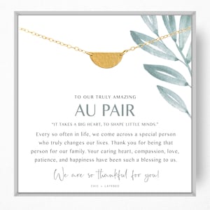 Au Pair Gift Necklace • Au Pair Thank You Gift • Au Pair Goodbye Gift • Babysitter Gift • Thank You Gift • Nanny Gift • Shape Options