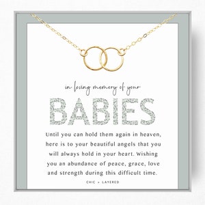 Twin Miscarriage Gift Necklace Loss of Twins Gift Loss of Babies Angel Babies Gift Loss of Pregnancy Baby Miscarry Gift image 1