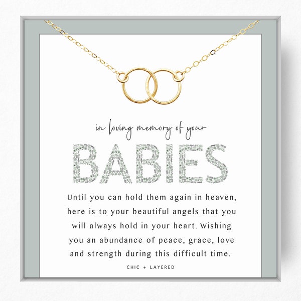 Twin Miscarriage Gift Necklace • Loss of Twins Gift • Loss of Babies • Angel Babies Gift • Loss of Pregnancy • Baby Miscarry Gift