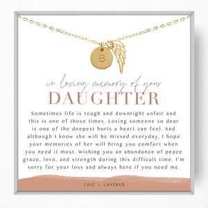 Daughter Memorial Gift Necklace • Loss of Daughter Gift • Daughter Sympathy Gift • Grief Gift • In Loving Memory of Your Daughter