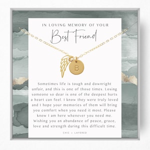 Loss of Best Friend Gift Necklace • Best Friend Memorial Gift • Sympathy Gift • Loss Keepsake • Condolence Gift • Meaningful Gift for Friend