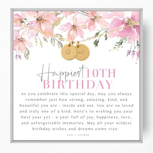 10th Birthday Gift Necklace • Happy 10th Birthday • Personalized 10th Birthday • Meaningful Birthday Gift for Her • Custom Birthday Gift
