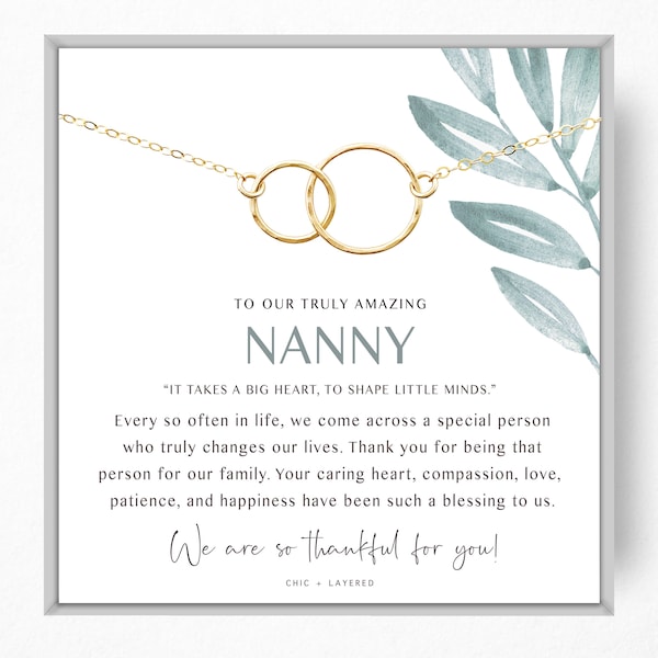 Nanny Gift Necklace • Nanny Thank You Gift • Nanny Goodbye Gift • Babysitter Gift • Thank You Gift • Au Pair Gift