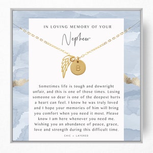 Loss of Nephew Gift Necklace • Nephew Memorial Gift • Sympathy Gift • Grief Gift • Loss Keepsake • Meaningful Gift for Aunt