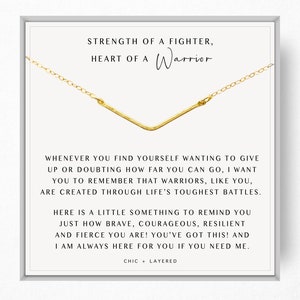 Warrior Gift Necklace • Strength of a Fighter • Hardship Gift • Strength Keepsake • Gift of Encouragement • Words of Wisdom