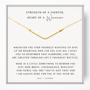 Warrior Gift Necklace • Strength of a Fighter • Hardship Gift • Strength Keepsake • Gift of Encouragement • Words of Wisdom