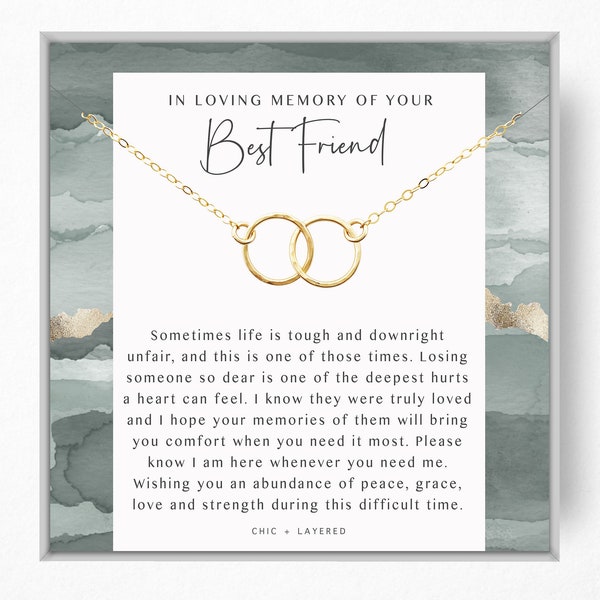 Verlies van beste vriend cadeau ketting • beste vriend herdenkingscadeau • sympathie cadeau • verlies aandenken • condoleance cadeau • betekenisvol cadeau voor vriend