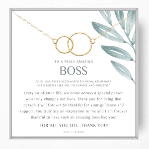 Boss Appreciation Gift Necklace • Boss Gift • Gift for Your Boss • Thank You Gift for Boss • Linked Circles
