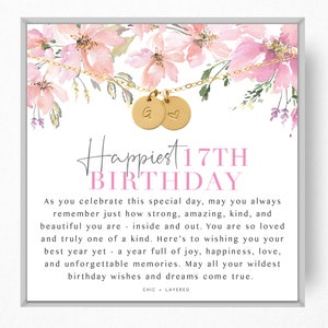 17. Geburtstagsgeschenk Kette • Happy 17th Birthday Gift • Siebzehntes Geburtstagsgeschenk • Personalisierter 17. Geburtstag • Geburtstagsgeschenk für Sie