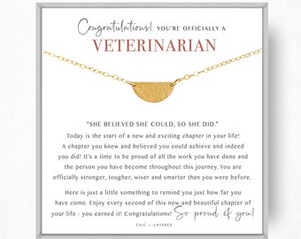 Veterinarian Graduation Gift Necklace • Doctor of Veterinary Medicine Degree • DVM Graduate • Animal Doctor Graduation • Class of 2022