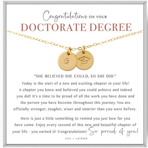 Doctorate Graduation Gift for Her PHD Graduation Gift Etsy