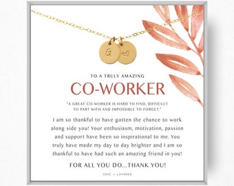 Co-Worker Appreciation Gift Necklace • Co-Worker Gift • Gift for Friend • Thank You Gift for Co-Worker • 14k Gold Filled and Sterling Silver