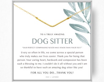 Dog Sitter Gift Necklace • Pet Sitter Thank You Gift • Appreciation Gift • Linked Circles