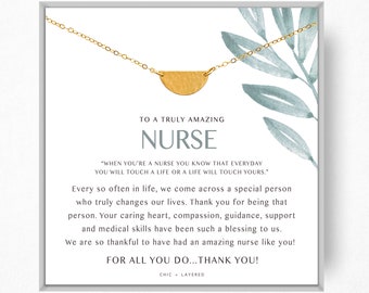 Nurse Gift Necklace • Registered Nurse Gift • Caregiver Gift • Thank You Gift • Shape Options