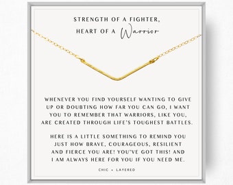 Warrior Gift Necklace • Strength of a Fighter • Hardship Gift • Strength Keepsake • Gift of Encouragement • Words of Wisdom