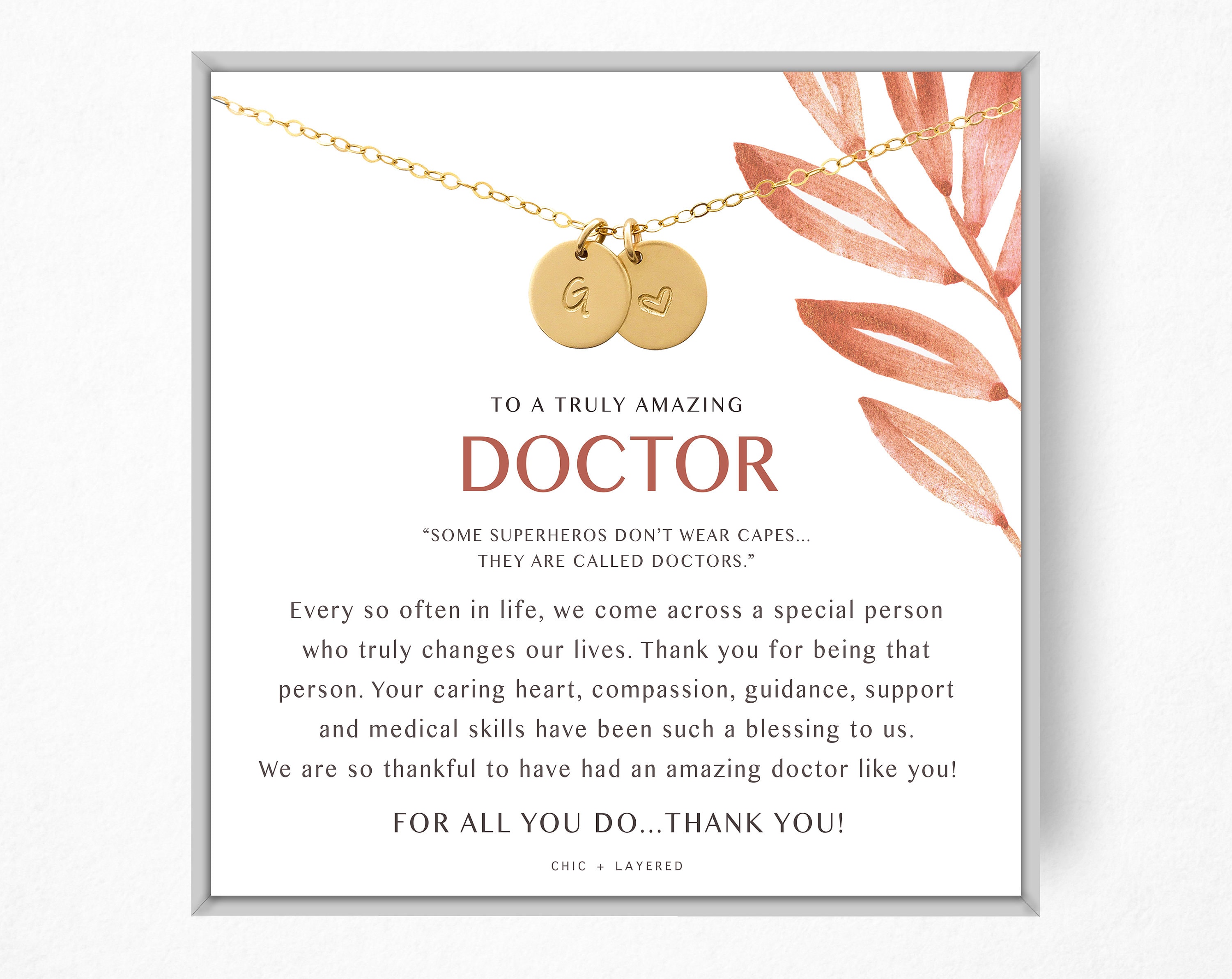 Doctor Appreciation Gift Necklace Doctor Gift Gift for Etsy