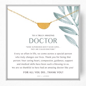 Doctor Appreciation Gift Necklace • Doctor Gift From Boss • Gift For Doctor • Thank You Gift • 14k Gold Filled and Sterling Silver