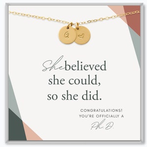 Ph.D. Graduation Gift Necklace, Doctor of Philosophy Grad, Doctorate Degree Class of 2024, Doctoral Degree Graduation, Gift for Her