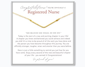 Registered Nurse Graduation Gift Necklace, Nursing Graduate, RN Graduation Gift, New Nurse Gift, Registered Nurse Gift, Class of 2024