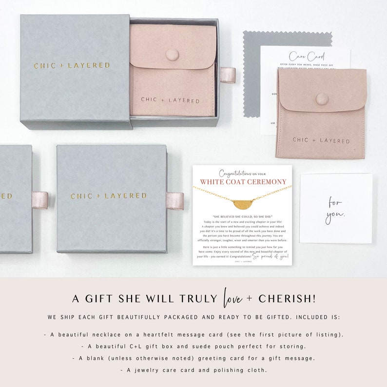 White Coat Ceremony Gift Necklace Medical Dental Nursing Etsy