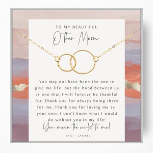 Other Mom Gift Necklace: To Stepmom, Stepmother • Second Mom Gift • Infinity Link • 14k Gold Filled and Sterling Silver